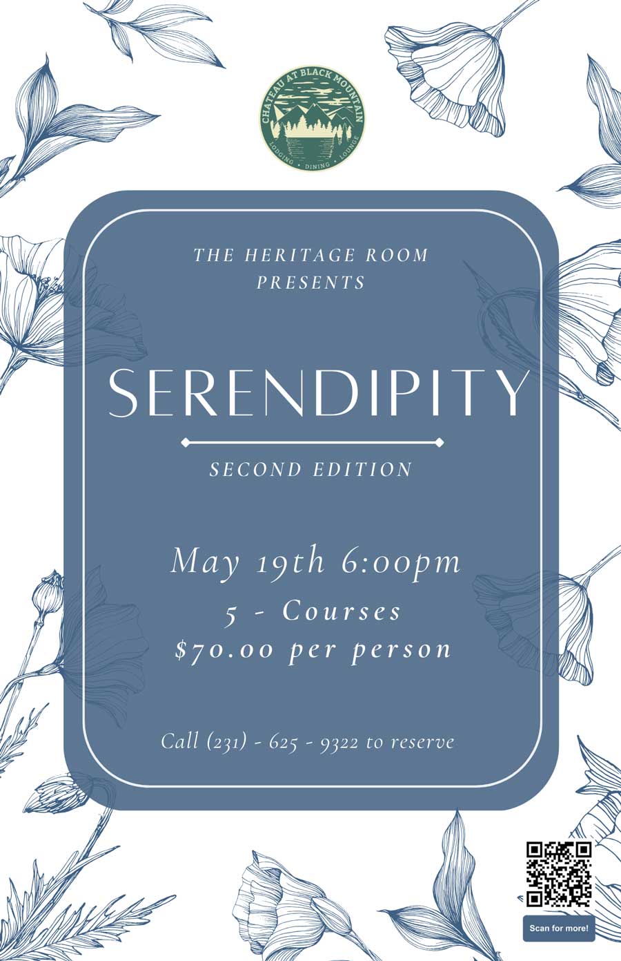 Serendipity Event at Chateau at Black Mountain's Heritage Room